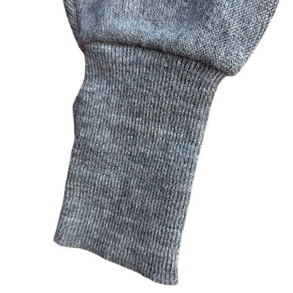 Men's Oakton Mr. Rogers Preppy Gray Button Up Cardigan Sweater Made in USA SM - Picture 4 of 5